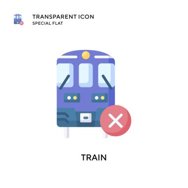 Tren vektör simgesi. Düz çizim. EPS 10 vektörü.