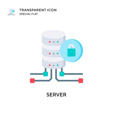Sunucu vektör simgesi. Düz çizim. EPS 10 vektörü.
