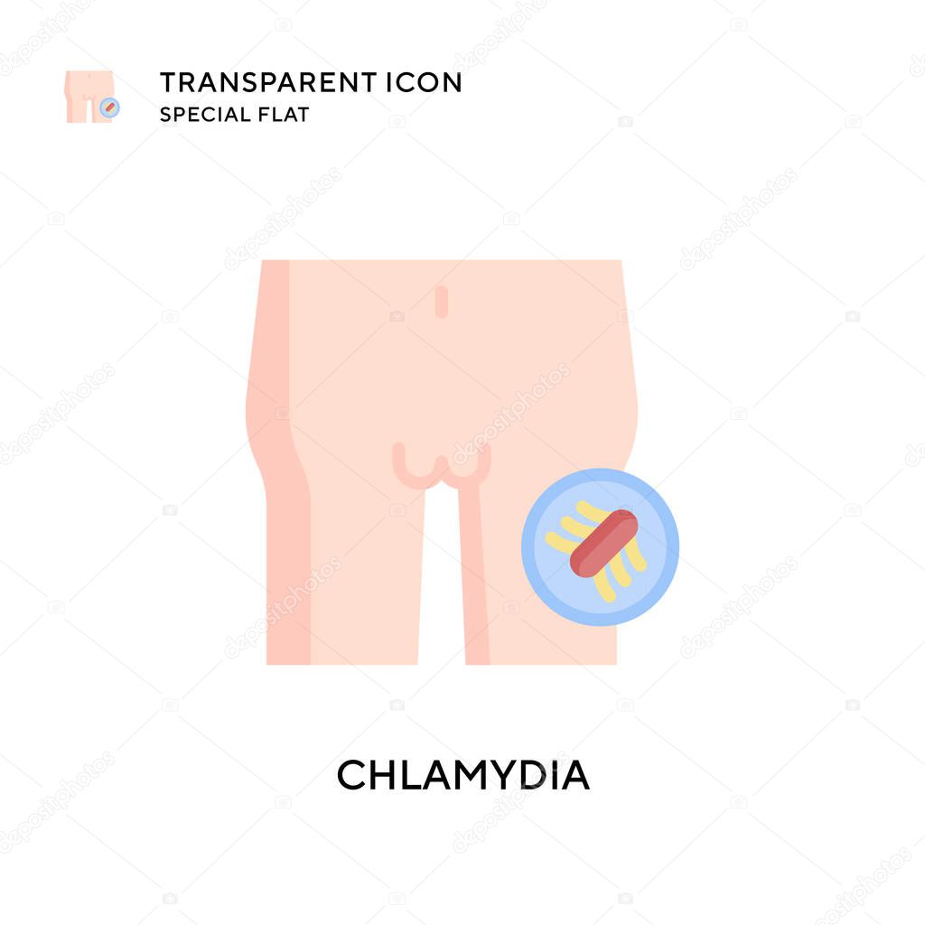Chlamydia vector icon. Flat style illustration. EPS 10 vector.