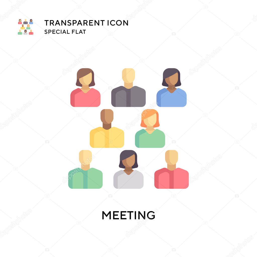 Meeting vector icon. Flat style illustration. EPS 10 vector.