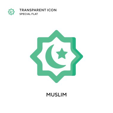 Müslüman vektör simgesi. Düz çizim. EPS 10 vektörü.