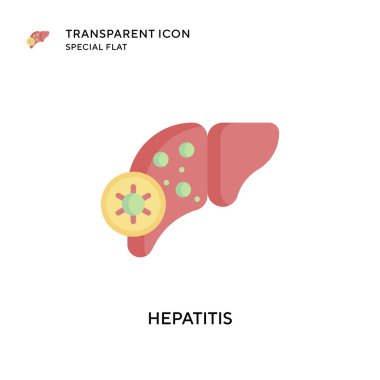 Hepatit taşıyıcı ikonu. Düz çizim. EPS 10 vektörü.