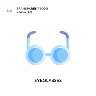 Gözlük vektör simgesi. Düz çizim. EPS 10 vektörü.