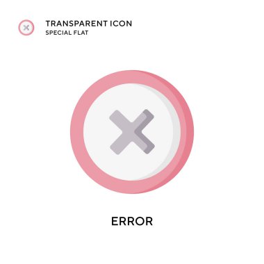 Hata vektörü simgesi. Düz çizim. EPS 10 vektörü.