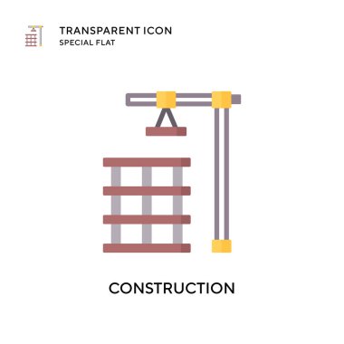 Yapım vektör simgesi. Düz çizim. EPS 10 vektörü.