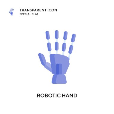 Robot el vektör simgesi. Düz çizim. EPS 10 vektörü.