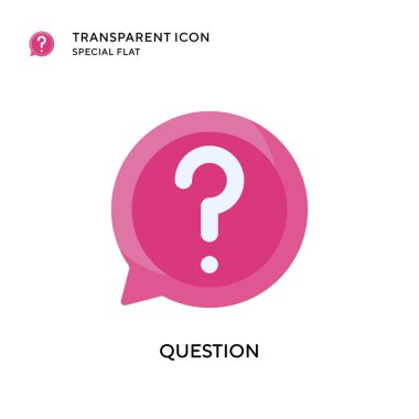 Soru vektör simgesi. Düz çizim. EPS 10 vektörü.