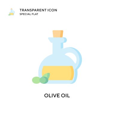 Zeytinyağı ikonu. Düz çizim. EPS 10 vektörü.