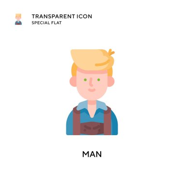 İnsan vektör simgesi. Düz çizim. EPS 10 vektörü.