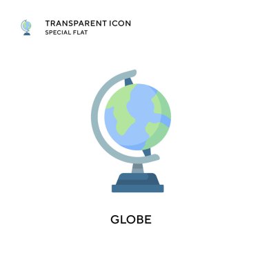 Dünya vektör simgesi. Düz çizim. EPS 10 vektörü.