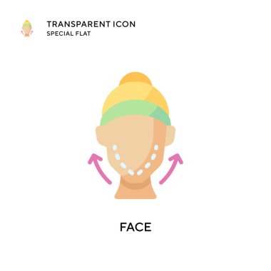 Yüz vektör simgesi. Düz çizim. EPS 10 vektörü.