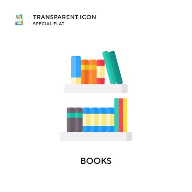 Kitap vektör simgesi. Düz çizim. EPS 10 vektörü.