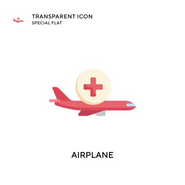 Uçak vektör simgesi. Düz çizim. EPS 10 vektörü.