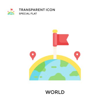 Dünya vektör simgesi. Düz çizim. EPS 10 vektörü.