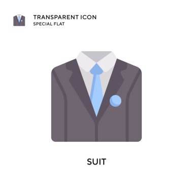 Takım elbise vektör simgesi. Düz çizim. EPS 10 vektörü.