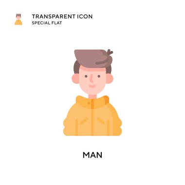 İnsan vektör simgesi. Düz çizim. EPS 10 vektörü.