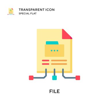 Dosya vektör simgesi. Düz çizim. EPS 10 vektörü.