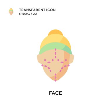 Yüz vektör simgesi. Düz çizim. EPS 10 vektörü.