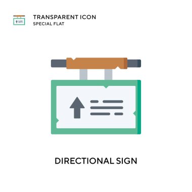 Yönsel işaret vektör simgesi. Düz çizim. EPS 10 vektörü.