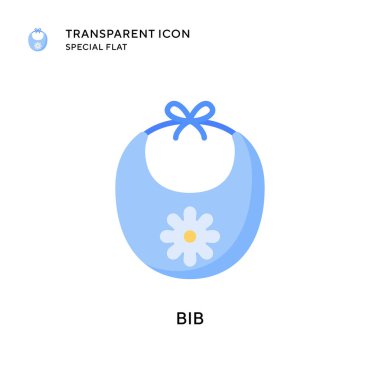 Bib vektör simgesi. Düz çizim. EPS 10 vektörü.