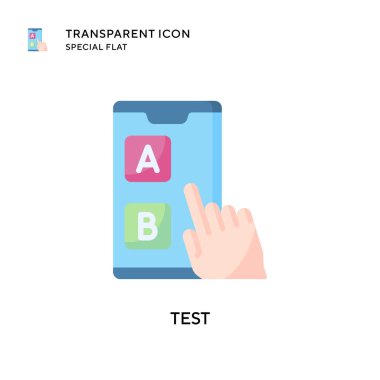 Test vektör simgesi. Düz çizim. EPS 10 vektörü.
