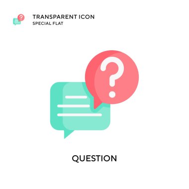 Soru vektör simgesi. Düz çizim. EPS 10 vektörü.