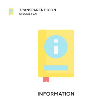 Bilgi vektör simgesi. Düz çizim. EPS 10 vektörü.