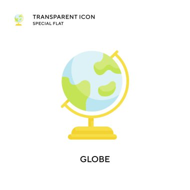 Dünya vektör simgesi. Düz çizim. EPS 10 vektörü.