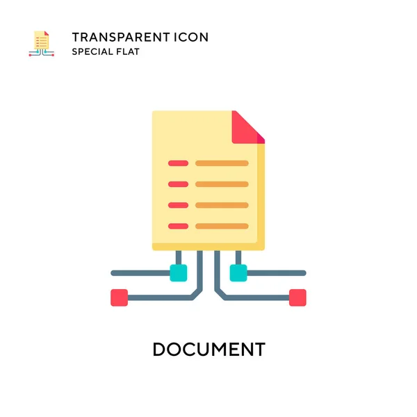 Ícone Vetor Documentos Ilustração Estilo Plano Vetor Eps — Vetor de Stock