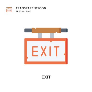 Çıkış vektör simgesi. Düz çizim. EPS 10 vektörü.