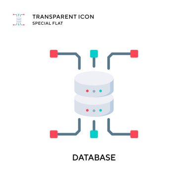 Veritabanı vektör simgesi. Düz çizim. EPS 10 vektörü.