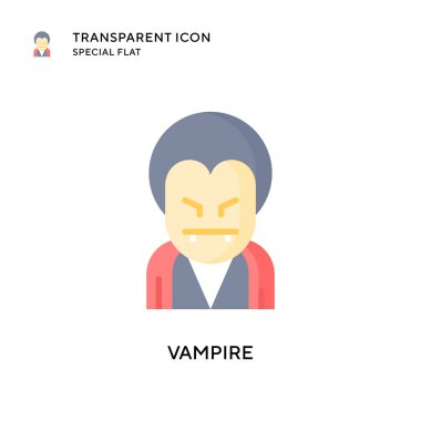 Vampir vektör ikonu. Düz çizim. EPS 10 vektörü.
