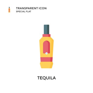 Tekila vektör ikonu. Düz çizim. EPS 10 vektörü.