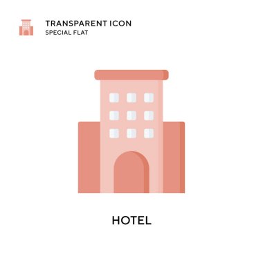 Otel vektör simgesi. Düz çizim. EPS 10 vektörü.