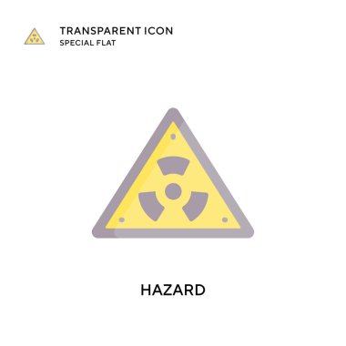 Tehlike vektör simgesi. Düz çizim. EPS 10 vektörü.