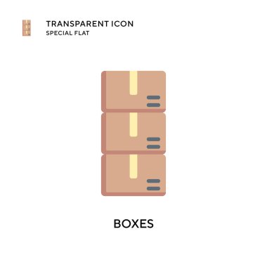 Kutu vektör simgesi. Düz çizim. EPS 10 vektörü.