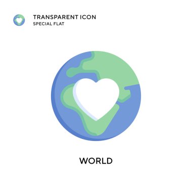 Dünya vektör simgesi. Düz çizim. EPS 10 vektörü.