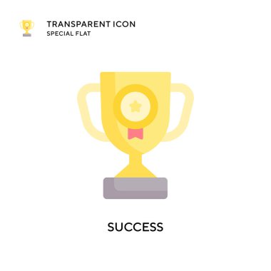 Başarı vektör simgesi. Düz çizim. EPS 10 vektörü.