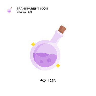 İksir vektör simgesi. Düz çizim. EPS 10 vektörü.