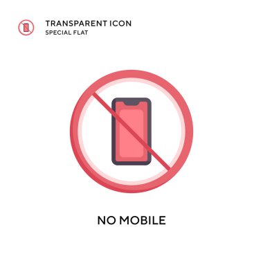 Mobil vektör simgesi yok. Düz çizim. EPS 10 vektörü.