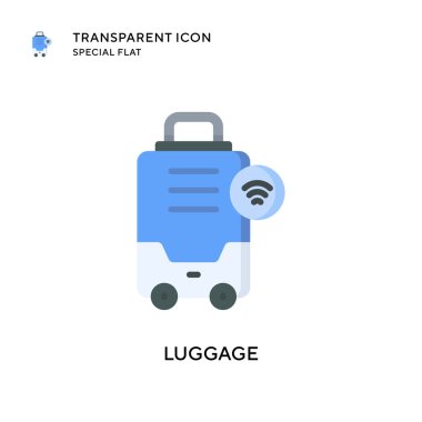 Bagaj vektör simgesi. Düz çizim. EPS 10 vektörü.