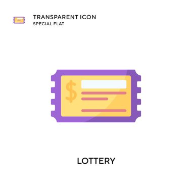 Piyango ikonu. Düz çizim. EPS 10 vektörü.