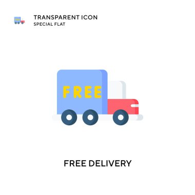 Serbest dağıtım vektör simgesi. Düz çizim. EPS 10 vektörü.