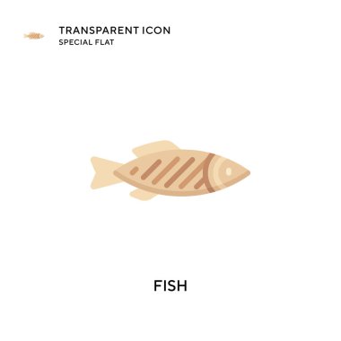 Balık vektör simgesi. Düz çizim. EPS 10 vektörü.