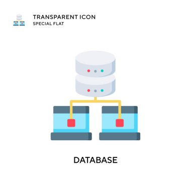Veritabanı vektör simgesi. Düz çizim. EPS 10 vektörü.