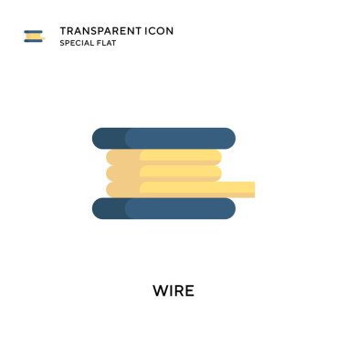 Kablo vektör simgesi. Düz çizim. EPS 10 vektörü.
