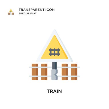 Tren vektör simgesi. Düz çizim. EPS 10 vektörü.