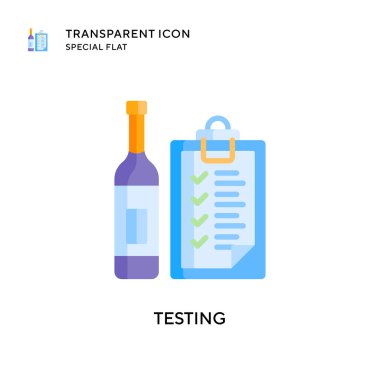 Vektör simgesi test ediliyor. Düz çizim. EPS 10 vektörü.