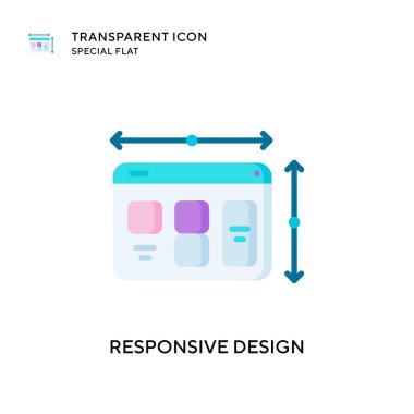 Tepkili tasarım vektör simgesi. Düz çizim. EPS 10 vektörü.