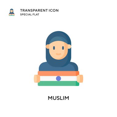 Müslüman vektör simgesi. Düz çizim. EPS 10 vektörü.